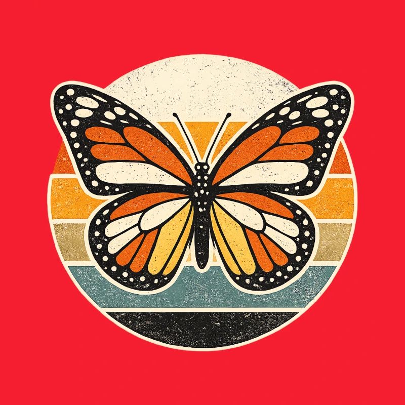 Butterfly Retro Sunset
