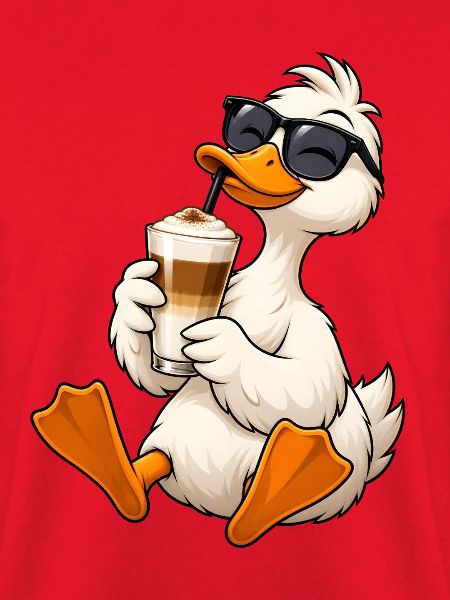 Ente mit Latte Macchiato