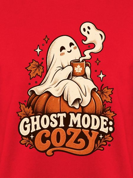 Cozy Ghost – Süßes Herbstgeist T-Shirt