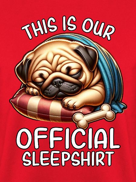 Lustiges Mops Schlafshirt