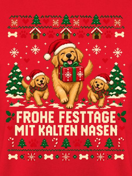 Weihnachtshunde mit kalten Nasen