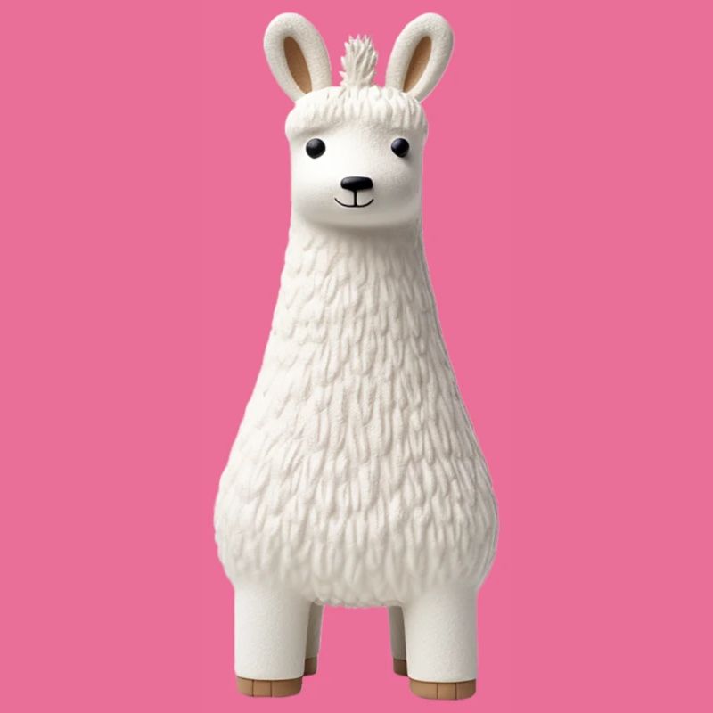Weiße Lamafigur