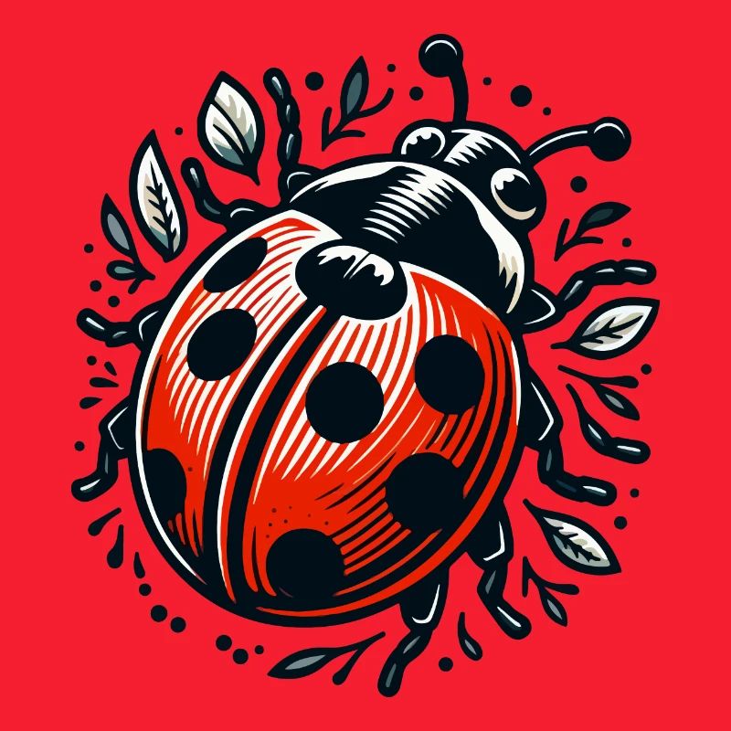 LADYBUG LADYBUG FLYING DOTS INSECT LUCK