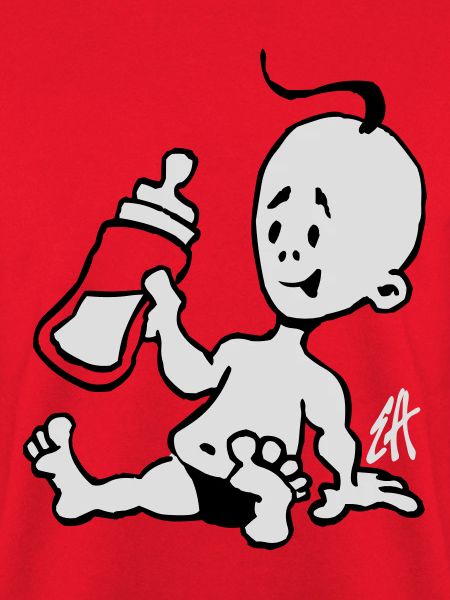 Baby mit einer Milchflasche