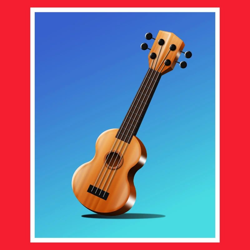 Cartoon Akustikgitarren-Poster