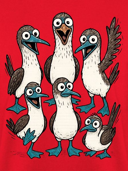 Lustige Seevogel Cartoon Illustration