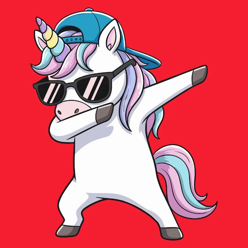 Coole Dabbing Einhorn-Sonnenbrille Cartoon-Kunst