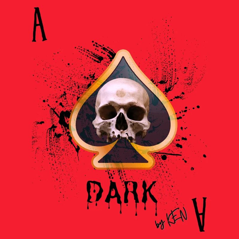Pik As mit Skull