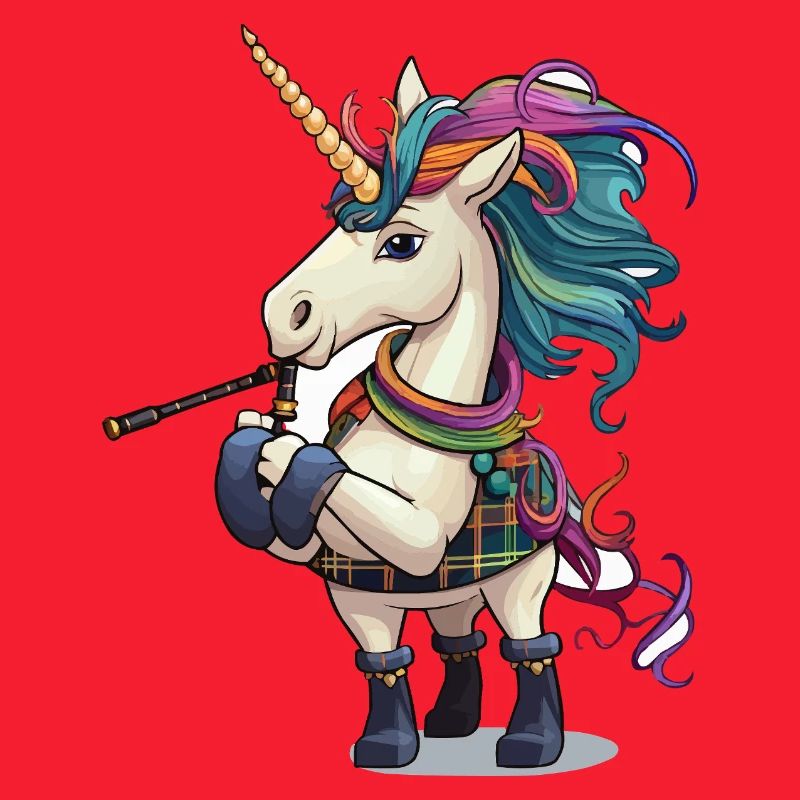 Bunter Einhorn Dudelsack