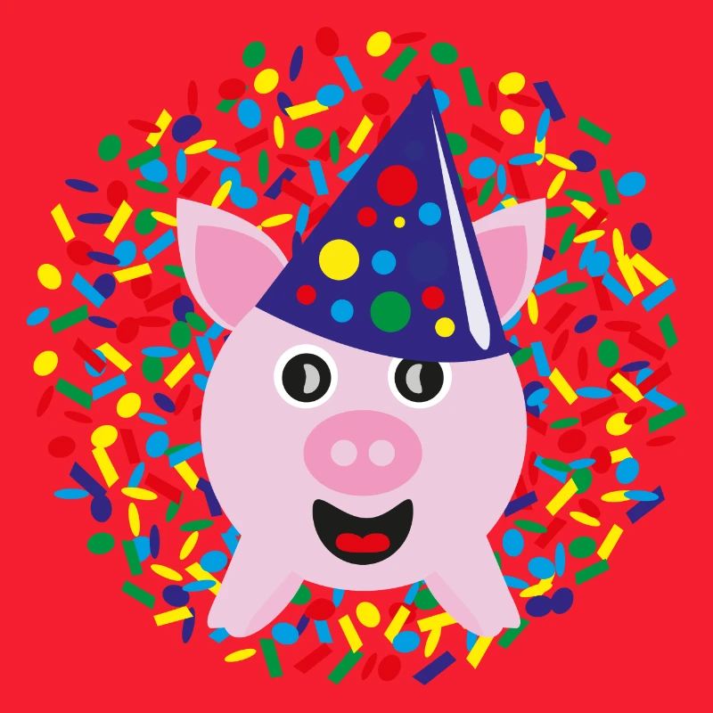 Glücksschwein zu Silvester, Neujahr oder Karneval.