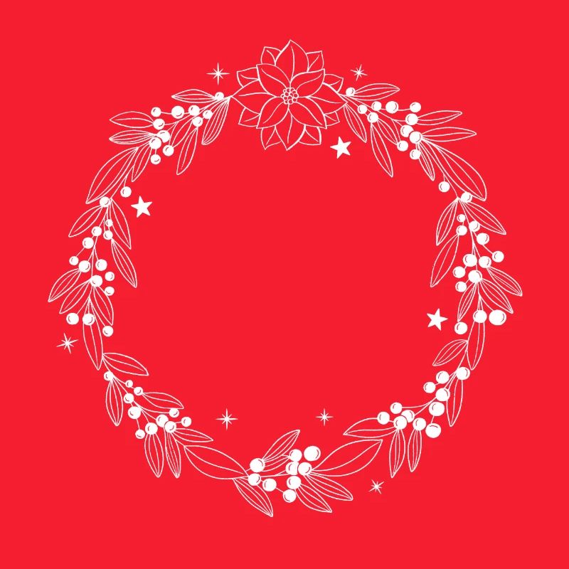 Christmas wreath can be personalized with your text