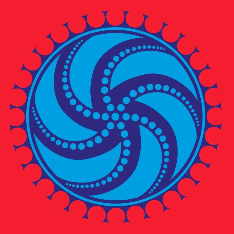 Sonnenrad (blau)
