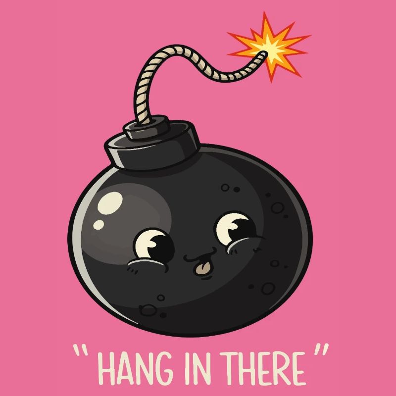 Kawaii Exploding Bomb Comic Design