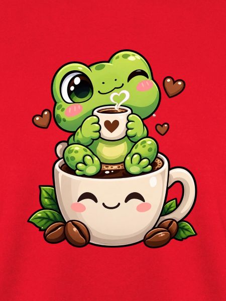 Kawaii Kaffeemaschine Frosch