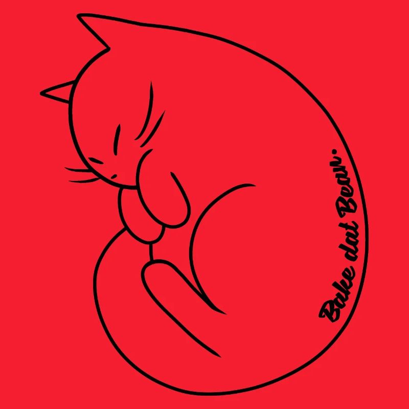 Bake dat Bean | Mignon chat recroquevillé