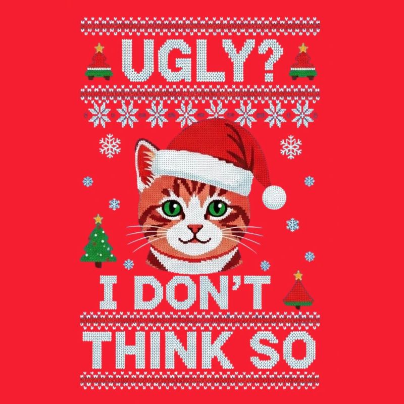 Weihnachtskatze – Ugly Christmas Sweater