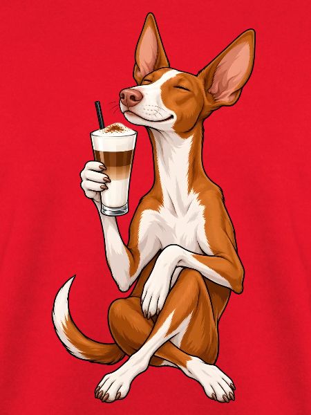 Podenco Ibicenco mit Latte Macchiato