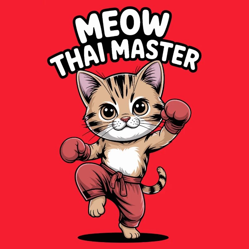 Kätzchen Karate Meister Design