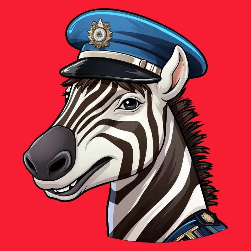 Zebra Polizistin