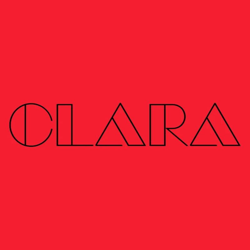 Name Clara Modern Schwarz