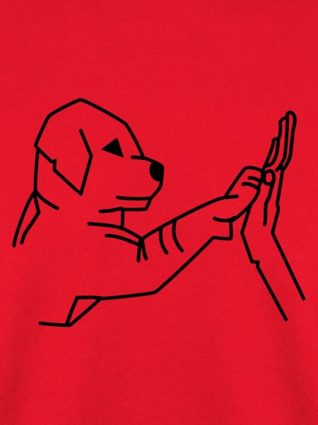 Hund Mensch Handschlag