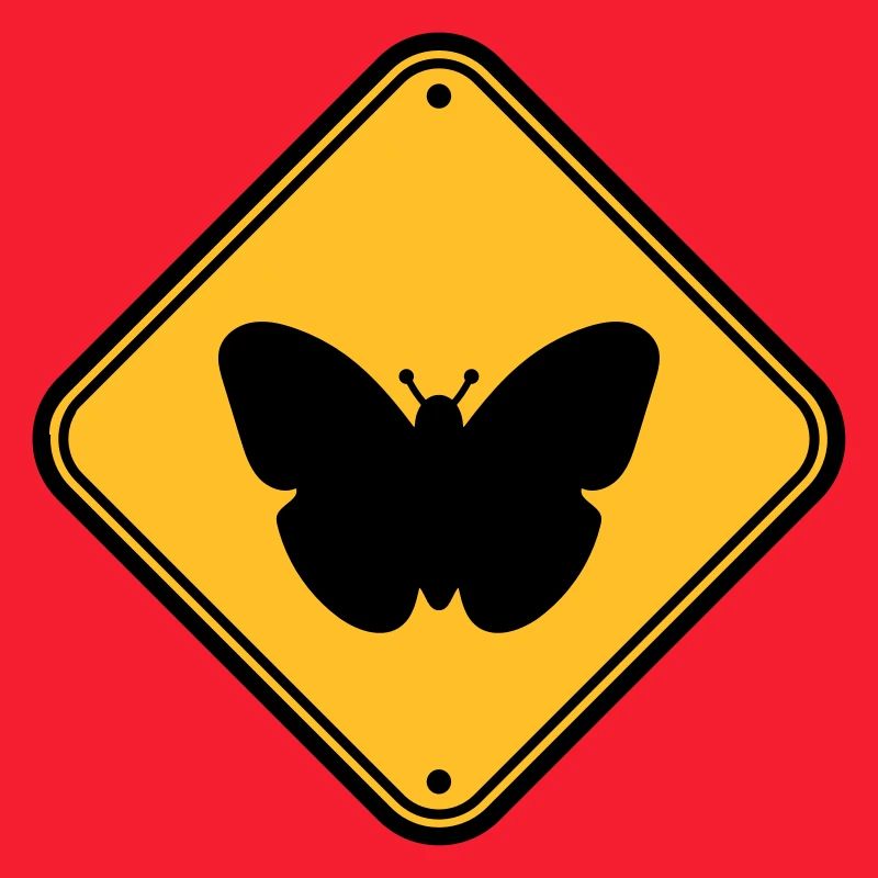 butterfly caution caution note shield zone