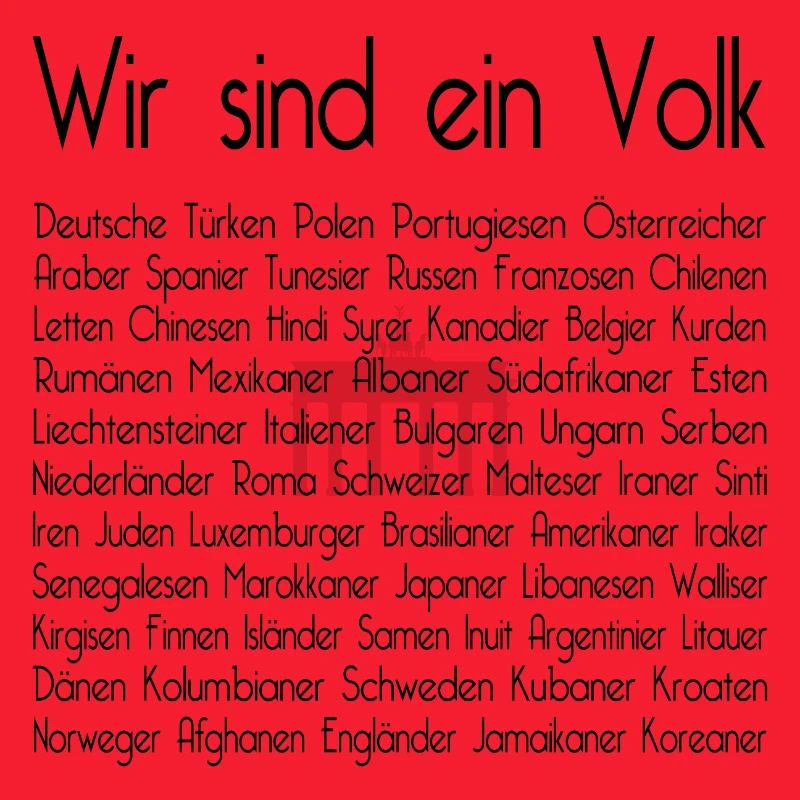 Wir sind ein Volk (black)