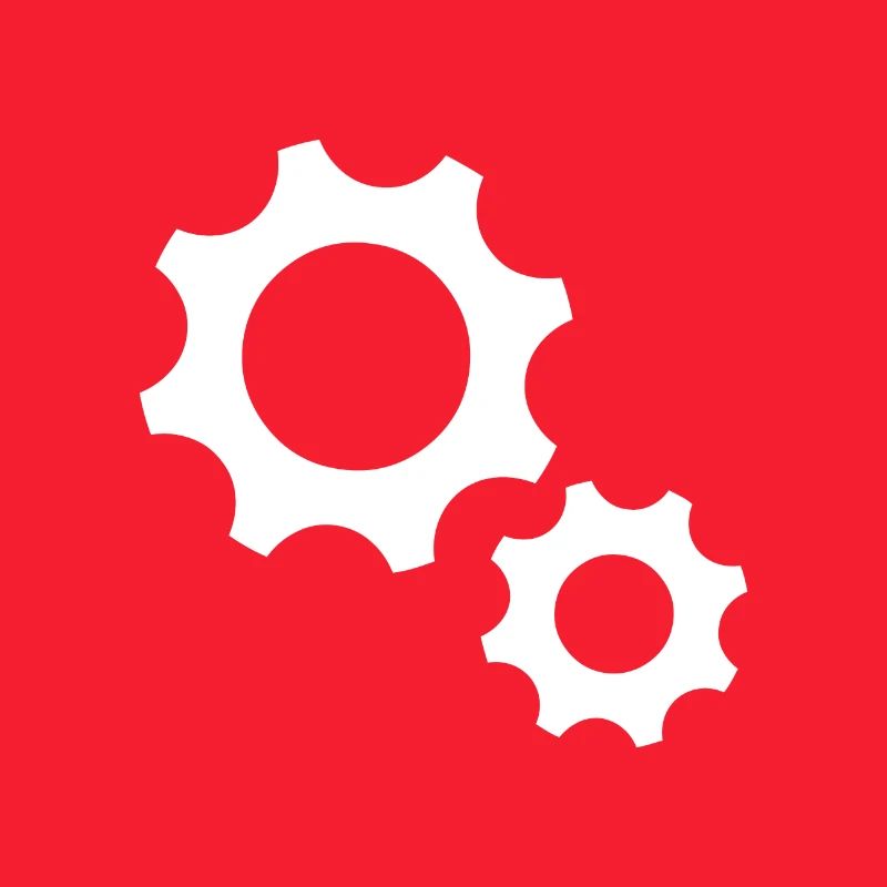 Gears Icon White