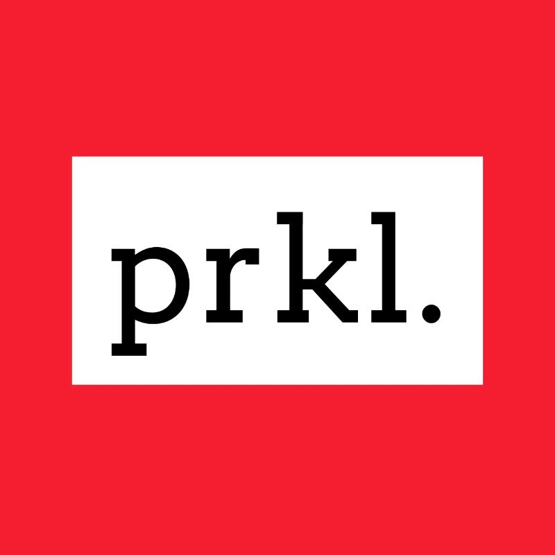 PRKL. Schwarz-auf-Weiß-Textdruck