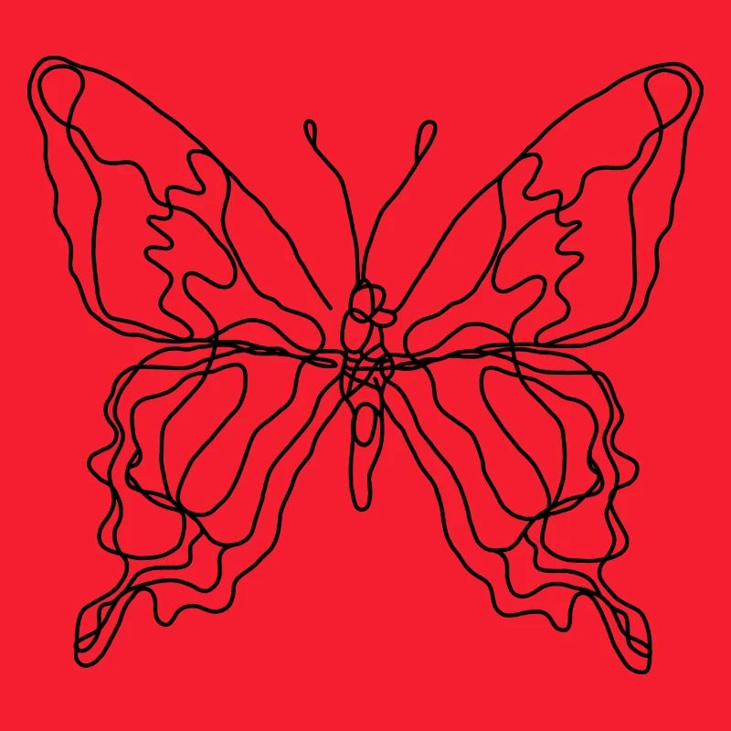 Schmetterling - Linienzeichnung