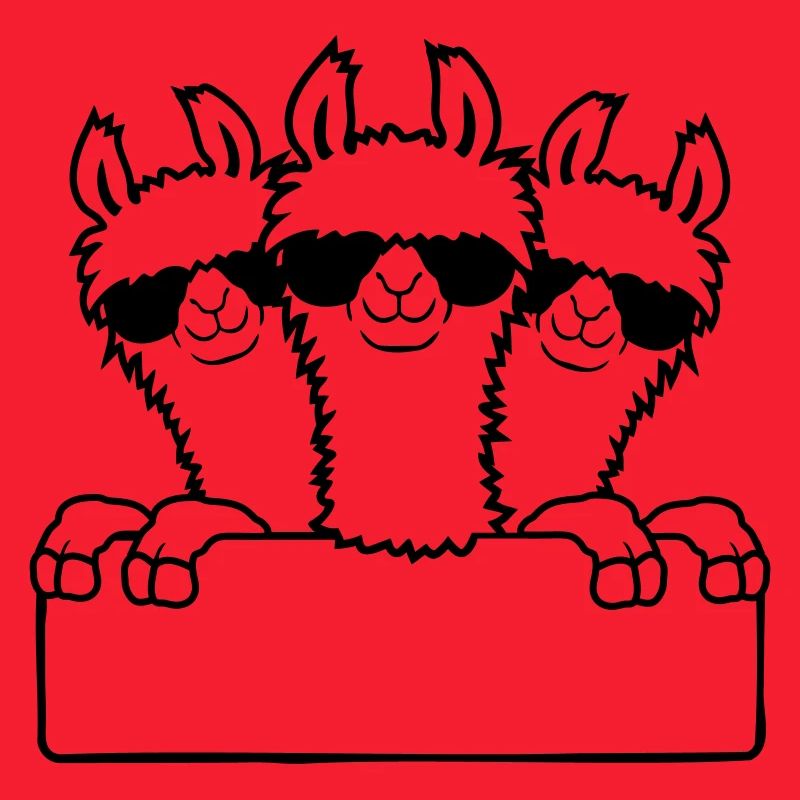 Team Lamas Freunde Schild