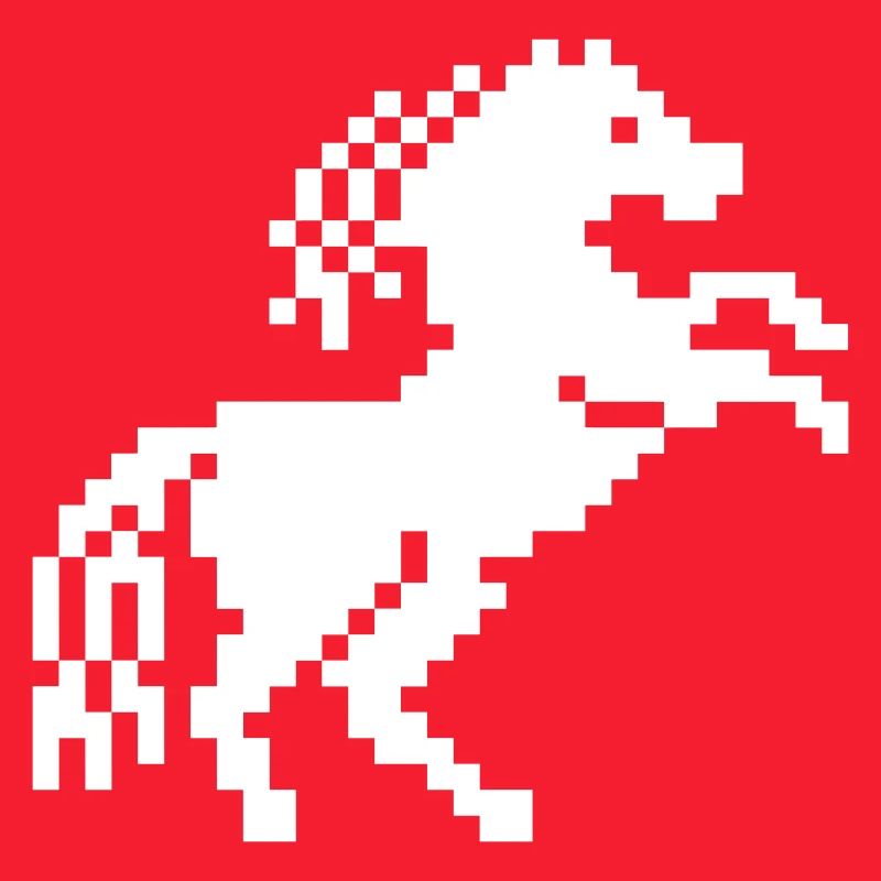 Wildes Pferd - Pixelkunst