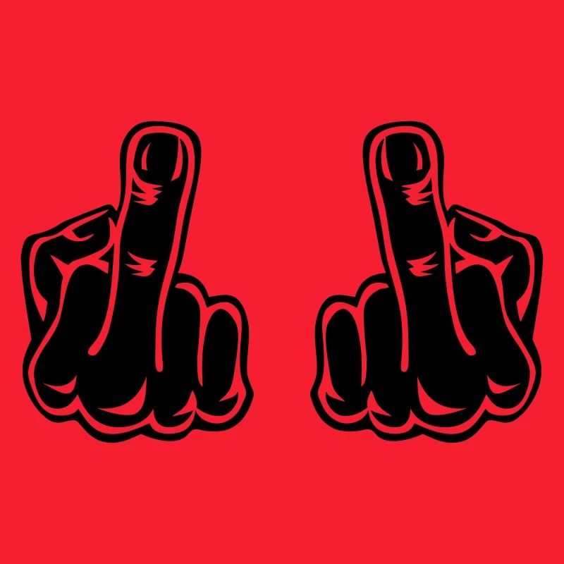 Stinking finger double hands