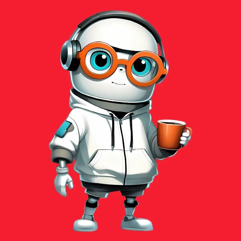 Petit robot en sweat à capuche