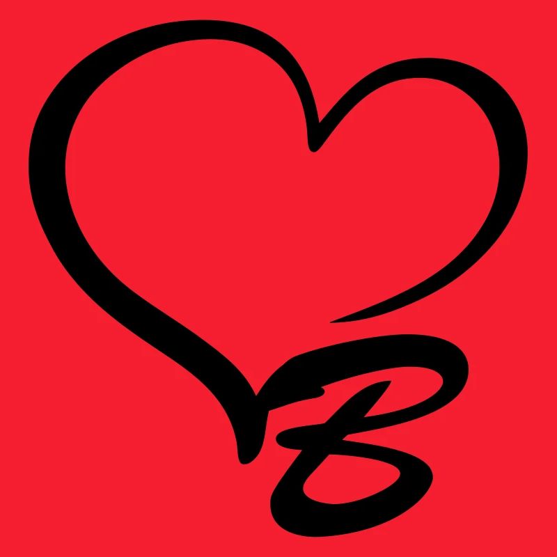 Herz Buchstabe B