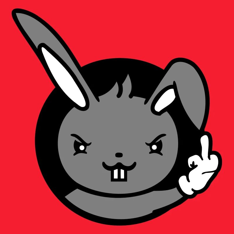 Hase Mittelfinger Zeigen Böse Frech Beleidigend