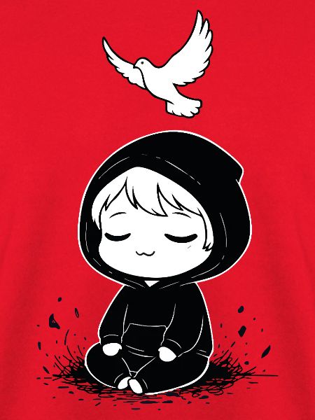 Kinderhoodie Meditation Friedentaube