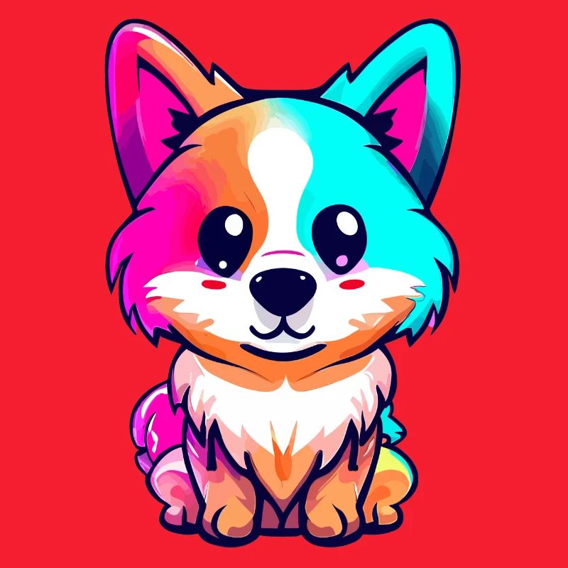 Buntes Fuchs-Illustrationsdesign