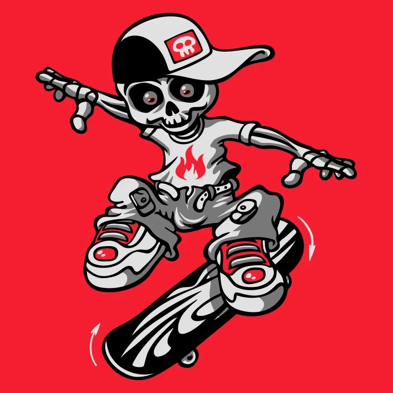 Skeleton and skateboard flex