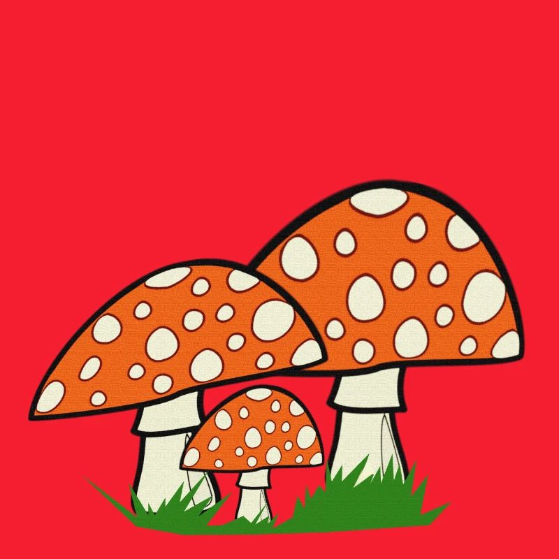 nature graphics, toadstools, great forest motifs