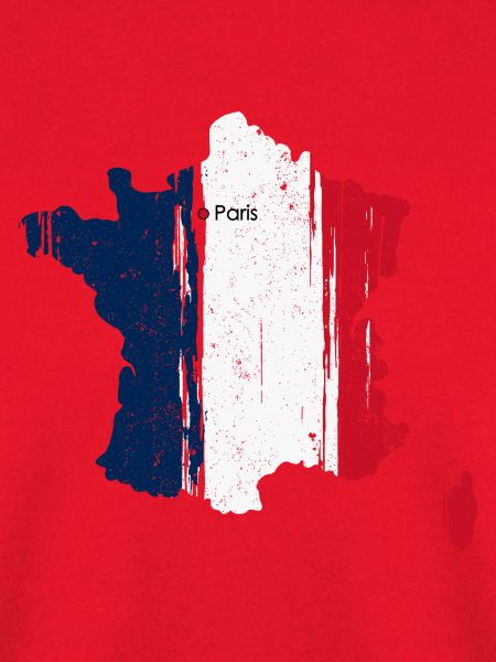 Paris Pinselstrich Flagge Frankreich