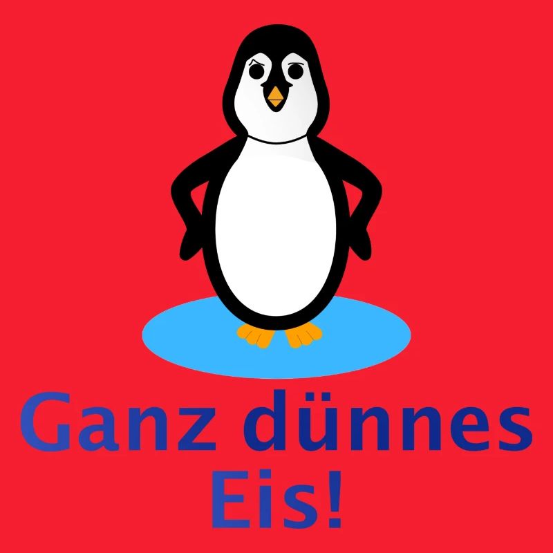 Pinguin - ganz dünnes Eis