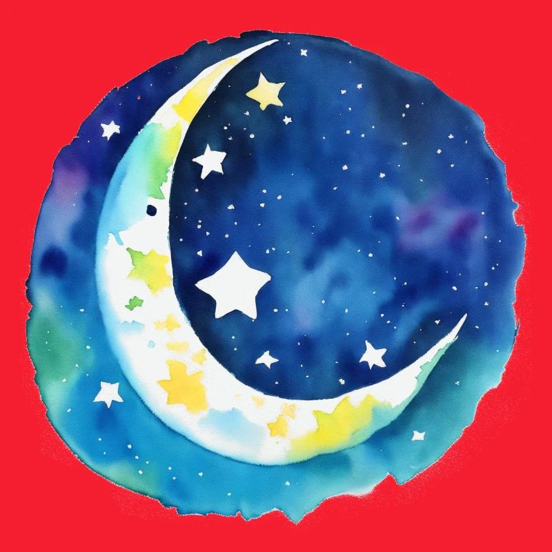 Mond und Sterne