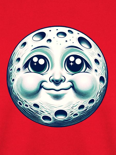 Lustiger Mond mit Gesicht