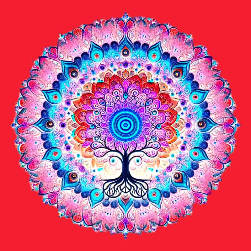 Mandala-Baum der Farben
