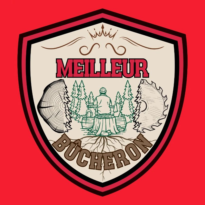 Meilleur Bûcheron. Garde forestier. Papa bûcheron