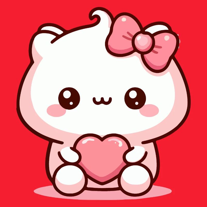 Kawaii Welpe mit Herz