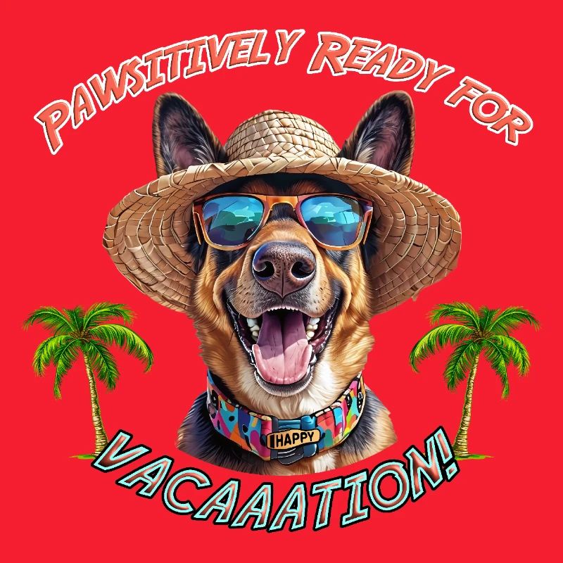 Shepherd Dog in Summer Look: Pawsitively Ready