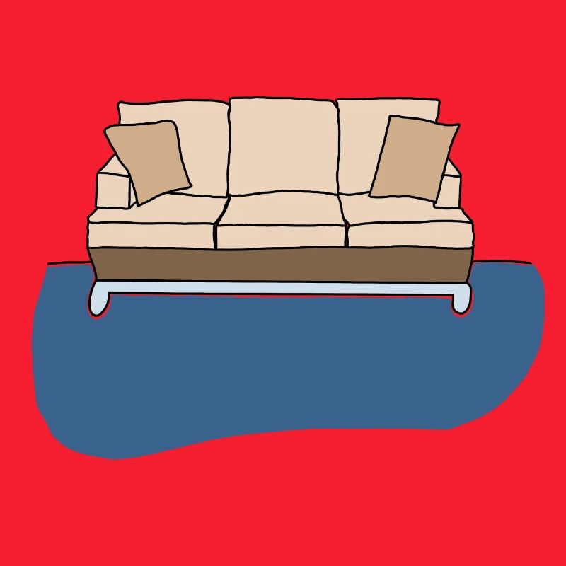 Sofa, bunte Grafik