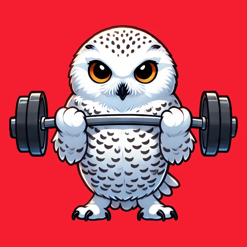 Eule Schneeeule Workout Fitness Training